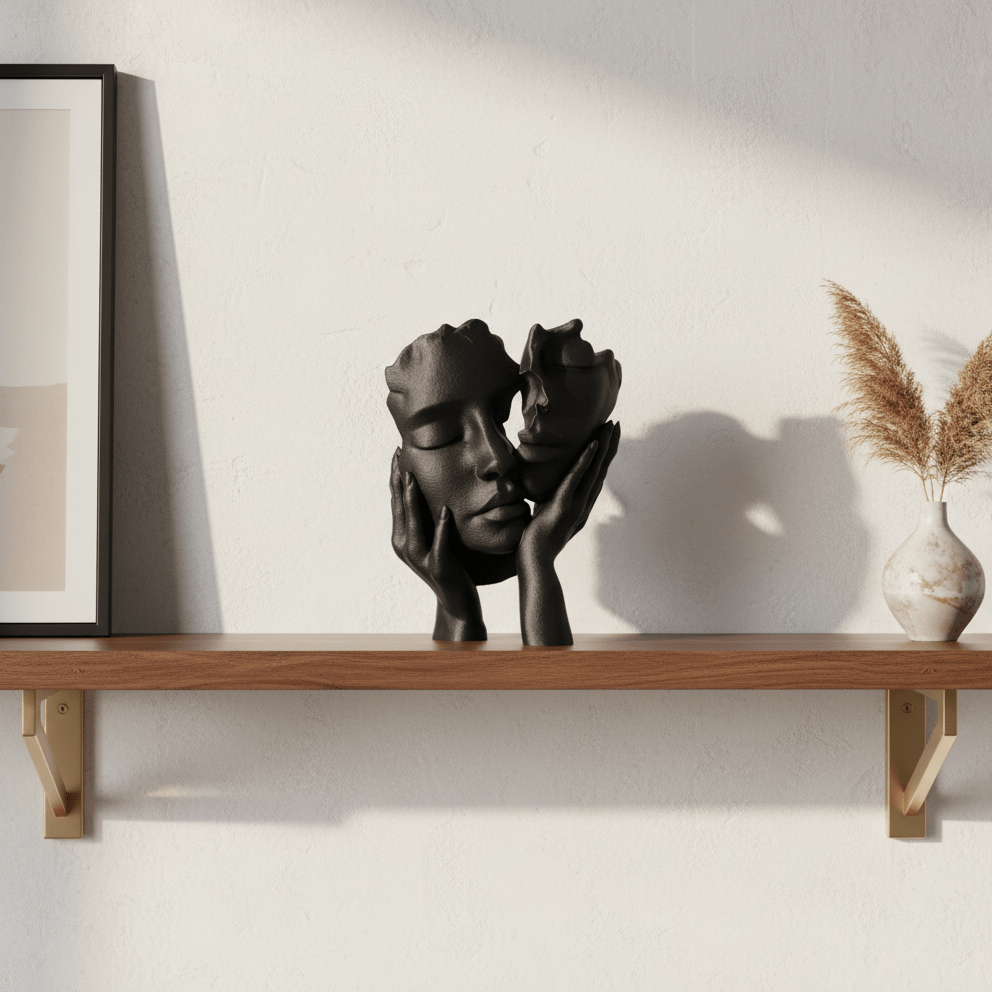 Duet – Sculptural Statue with Two Faces and Hands - Artimo