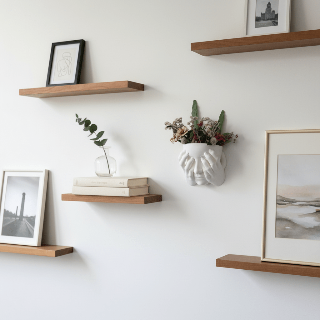 Veil – Sculptural Wall Vase with Hands on Face - Artimo