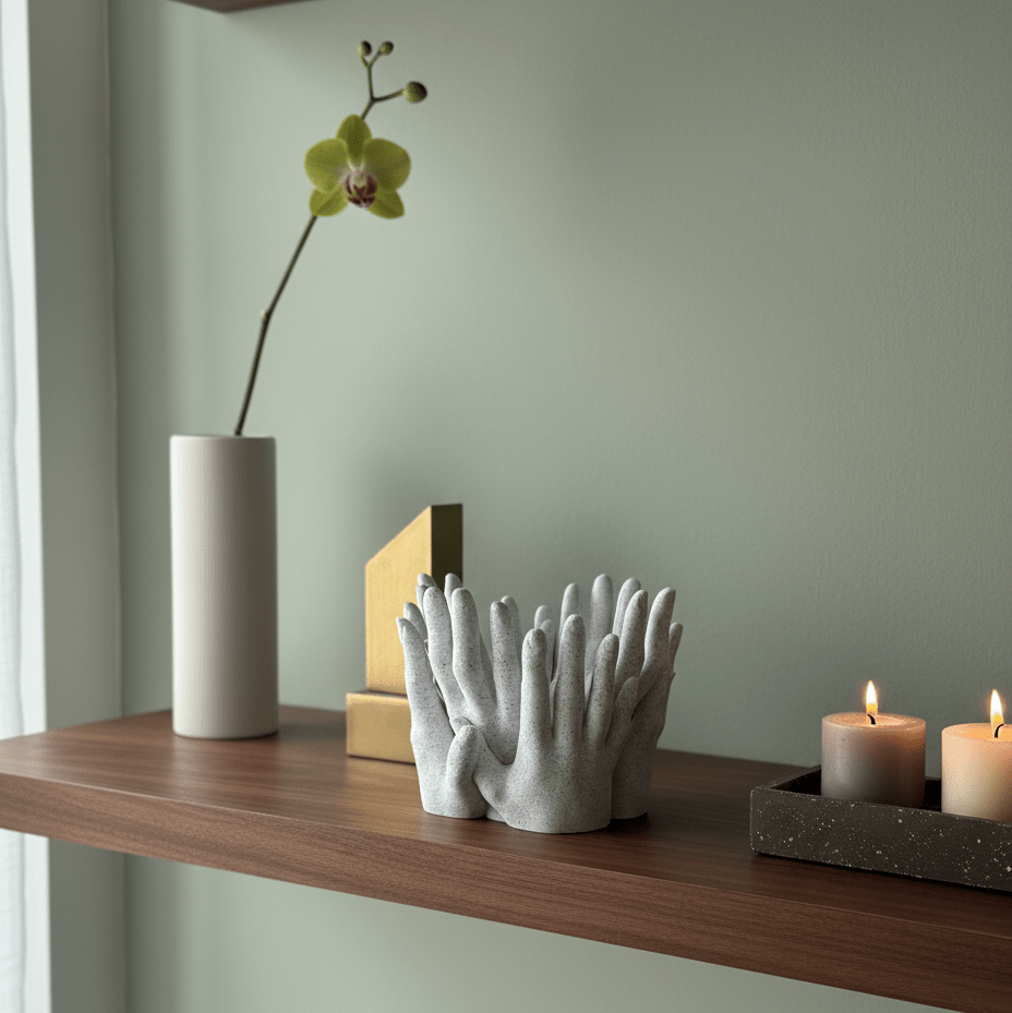 Hug – Sculptural Vase with Intertwined Hands - Artimo