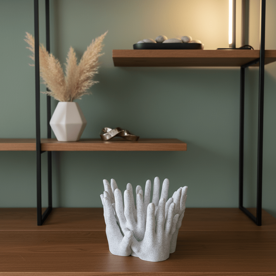 Hug – Sculptural Vase with Intertwined Hands - Artimo